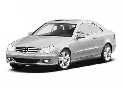 Ворсовые коврики на Mercedes CLK (C209) 2002 - 2009 в Балашихе